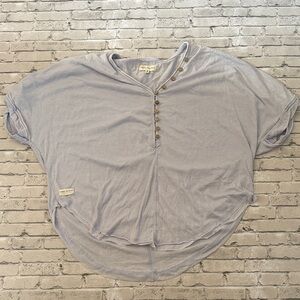 Simply Southern Light Purple Button-Accent Top